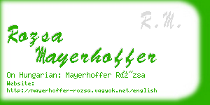 rozsa mayerhoffer business card